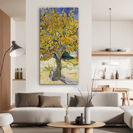 MuchoWow® Peinture sur verre 80x160 cm - Peinture sur verre acrylique - Mûrier - Vincent van Gogh - Photo sur verre - Peintures