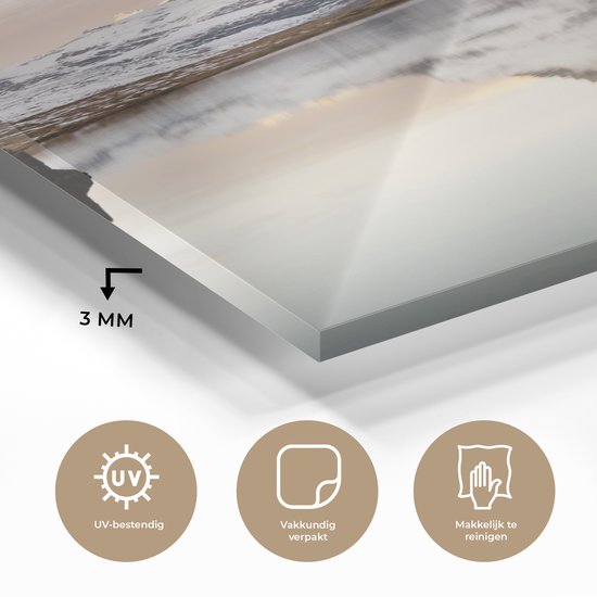 Peinture sur verre - Vue du Stellisee sur le Cervin en Suisse - 20x40 cm - Peintures sur Verre Peintures - Photo sur Glas