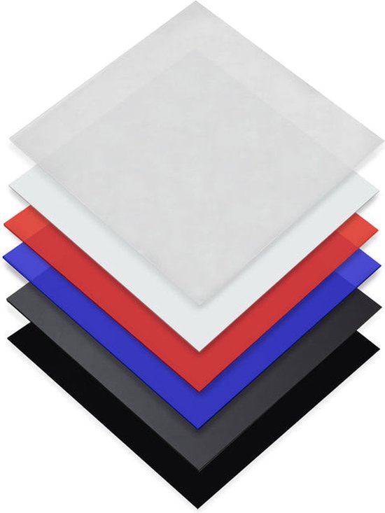 Feuille acrylique colorée Karat - 3 mm - Blanc brillant - 50 x 50