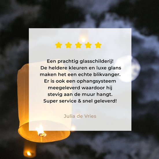 Peinture sur Verre - Loi Krathong en Thaïlande - 80x120 cm - Peintures sur Verre Peintures - Photo sur Glas