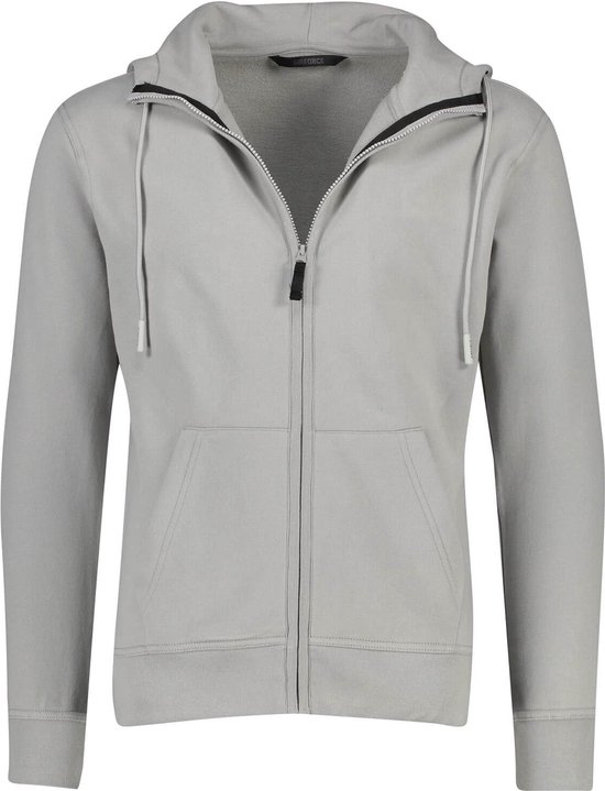 Sweater met rits en capuchon - GRIJS - - 19.00