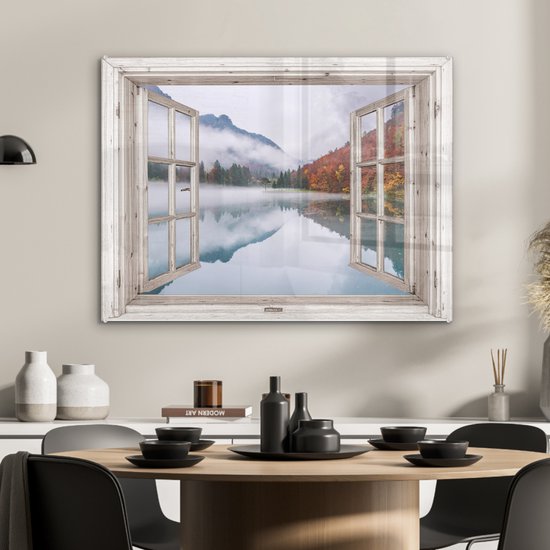 Peinture sur Verre - Voir à Travers - Automne - Brouillard - 80x60 cm - Peintures sur Verre Peintures - Photo sur Glas