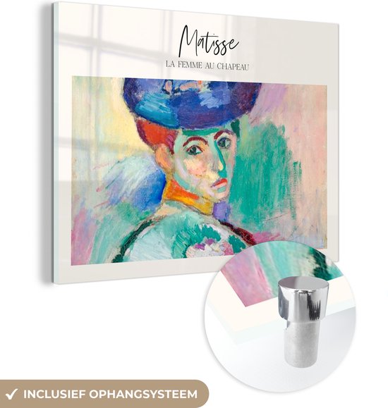 Peinture sur verre - La femme au chapeau - Henri Matisse - Peinture - 40x30  cm -... | bol.com