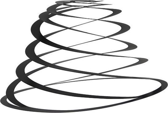 QAZQA spiral - Lampenkap - Ø 500 mm - Zwart -