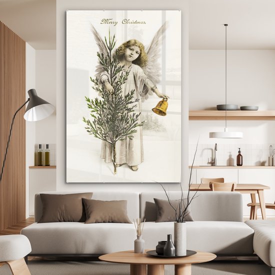 Peinture sur Verre - Art - Ange de Noël - Cloche de Noël - 100x150 cm - Peintures sur Verre Peintures - Photo sur Glas