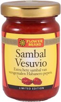 Flowerbrand® | 6 x 100 gram Sambal Vesuvio | Habanero pepers | Extra heet | limited edition |