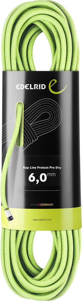 Edelrid Rap Line Protect Pro Dry Rope 6mm x 40m, groen
