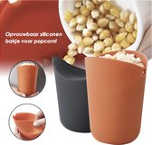 Heuts Goods - Siliconen Popcorn bakjes - Popcorn Maker - Popcorn - Popcorn Emmer - Popcorn Bak - Popcorn bakjes siliconen - Inklapbaar - Magnetron Bestendig - Vaatwasserbestendig – Oranje