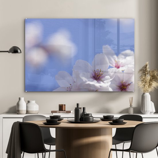 MuchoWow® Peinture sur verre 120x80 cm - Peinture sur verre acrylique - Fleur - Fleurs - Printemps - Photo sur verre - Peintures