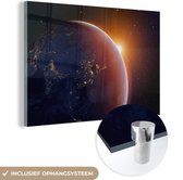 Lever de soleil sur la terre Plexiglas 120x80 cm - Tirage photo sur Glas (Décoration murale en plexiglas)