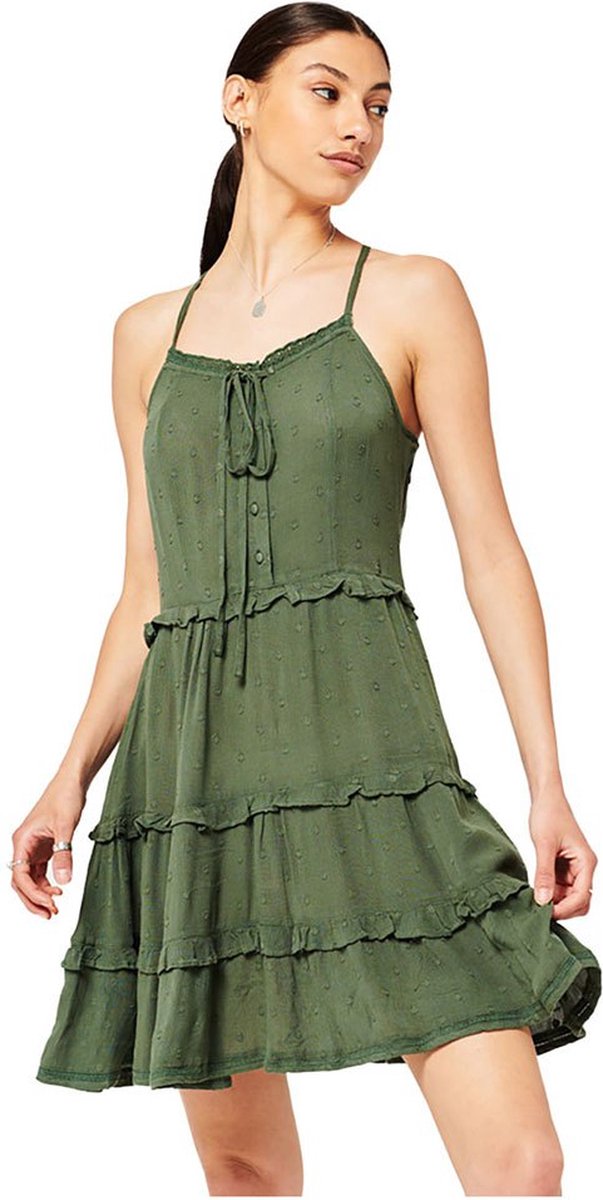 Superdry Vintage Broderie Cami Jurk L Vrouw Thyme