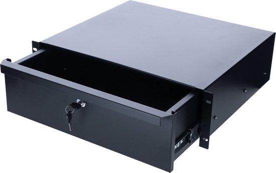 DSIT 19 inch afsluitbare lade van metaal - 3U - geschikt voor serverkast - patchkast en flightcase - DSIT