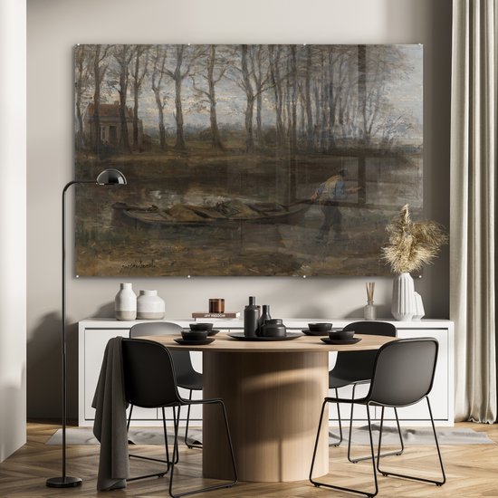 Le skipper des sables - Peinture de Jozef Israëls Plexiglas 180x120 cm - Tirage photo sur Glas (Décoration murale plexiglas) XXL / Groot format!