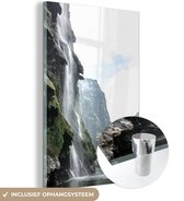 MuchoWow® Glasschilderij 60x90 cm - Schilderij acrylglas - Riviertje de rand van het berglandschap in het Nationaal park Cañón del Sumidero - Foto op glas - Schilderijen