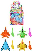 48 Stuks - Wegschiet F-16 Vliegtuigen - Traktatiebox - Uitdeelcadeautjes - Uitdeel - Trakteren - Traktatie voor kinderen - Jongens