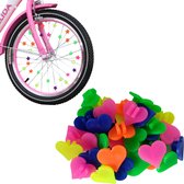 Entergoods® Spoke Beads Vélo pour enfant comme décoration de vélo - Cœur - Perles de vélo colorées pour Enfants - Hartjes pour Rayons - 36 pièces