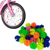 Entergoods® Spoke Beads Vélo pour enfant comme décoration de vélo - Perle ronde - Perles de vélo colorées pour Enfants - Perles pour Rayons - 36 pièces