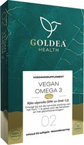 Goldea Health Premium Vegan Omega 3 - Voedingssupplement - Algenolie EPA DHA - 30 capsules - Maanddosering