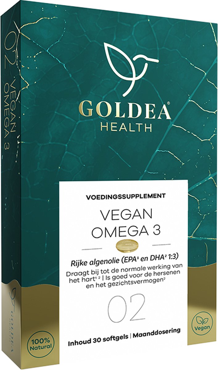 Goedkoopste Goldea Health Vegan Omega 3 - Voedingssupplement - Algenolie EPA DHA - 30 capsules - Maanddosering