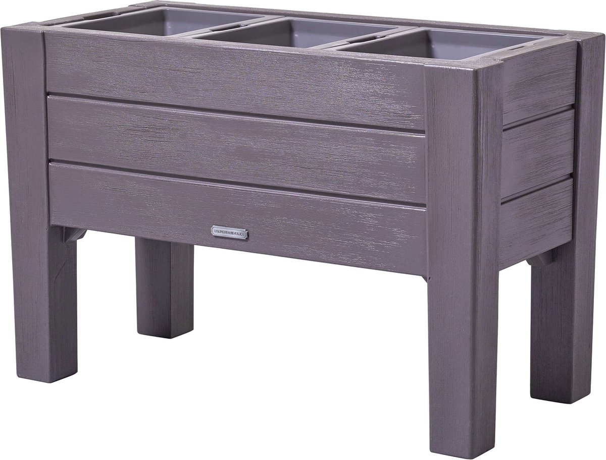 Step2 Lakewood Verhoogde Plantenbak - Kweektafel van Kunststof - Donker Ceder