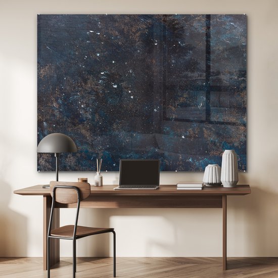 MuchoWow® Peinture sur verre 160x120 cm - Peinture sur verre acrylique - Ardoise - Grijs - Béton - Industriel - Photo sur verre - Peintures