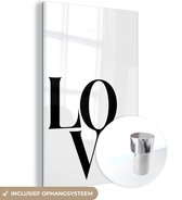 MuchoWow® Glasschilderij 100x150 cm - Schilderij acrylglas - Tekst - Love - Quotes - Foto op glas - Schilderijen