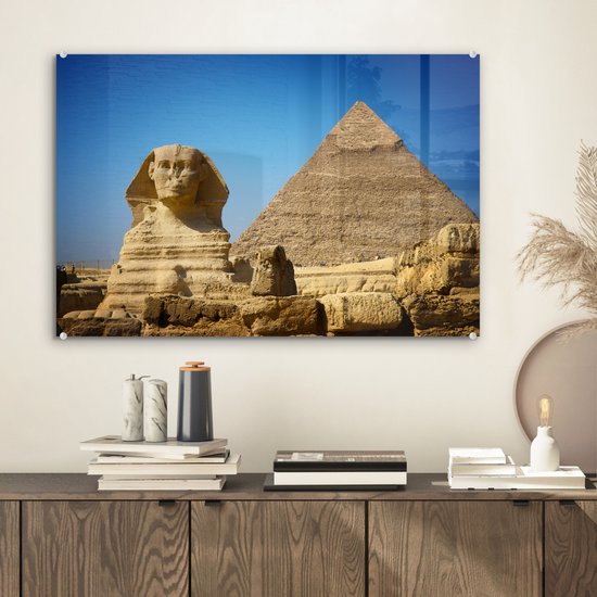 Grand sphinx de Gizeh et la pyramide de Khafré Plexiglas 60x40 cm - Tirage  photo sur... | bol.com