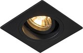 QAZQA chuck - Moderne Inbouwspot - 1 lichts - L 92 mm - Zwart - Woonkamer | Slaapkamer | Keuken