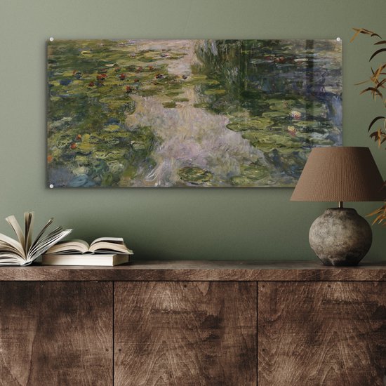 Peinture sur Verre - Nymphéas - Peinture de Claude Monet - 80x40 cm - Peintures sur Verre Peintures - Photo sur Glas