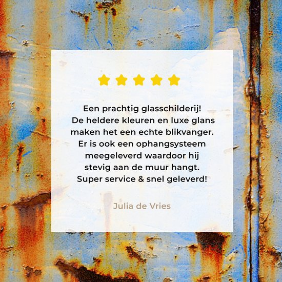 MuchoWow® Glasschilderij 180x120 cm - Schilderij acrylglas - Staal - Roest - Vintage - Foto op glas - Schilderijen