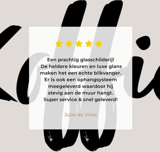 MuchoWow® Peinture sur verre 90x60 cm - Peinture acrylique sur verre - Café - Taupe - Citation - Photo sur verre - Peintures