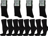 Medische sokken zonder elastiek - 6 paar - Zwart - Maat 39/42