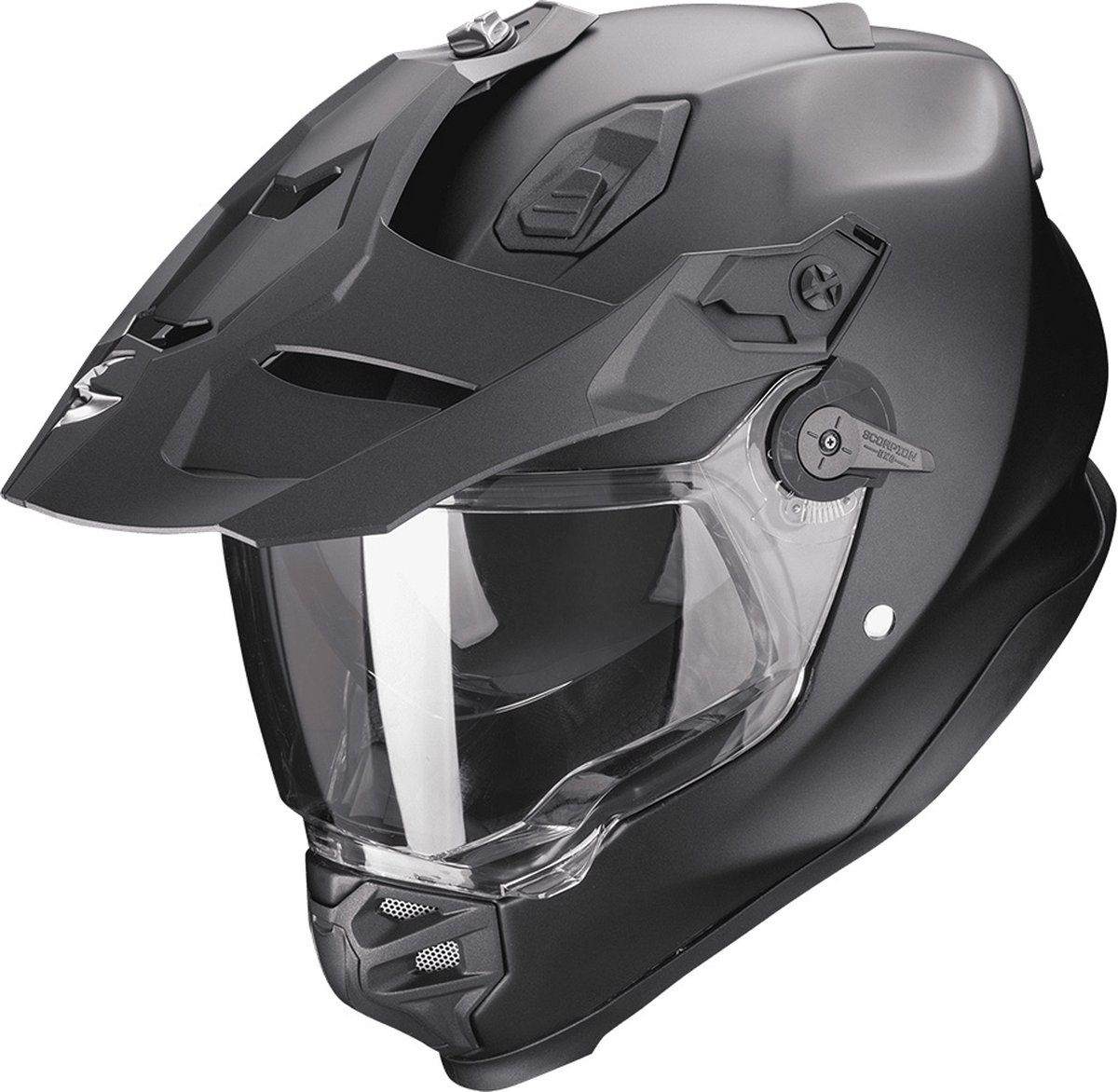Scorpion Adf-9000 Air Solid Matt Pearl Black M - Maat M - Helm