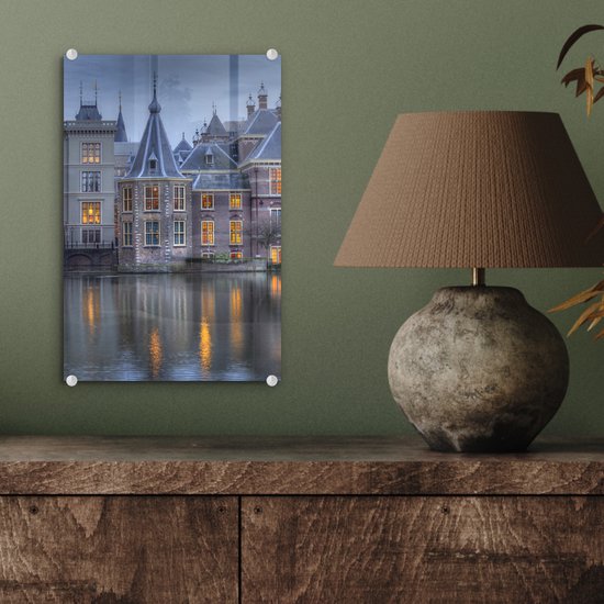 ® Glasschilderij 20x30 cm - Schilderij acrylglas - Den Haag - Torentje - Nederland - Foto op glas - Muurdecoratie woonkamer - Wanddecoratie slaapkamer - Schilderijen
