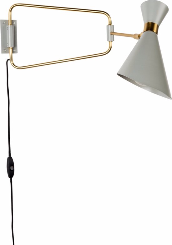 Zuiver Wandlamp Shady 1-Lichts B14.5 X H16.5 Cm - Grijs