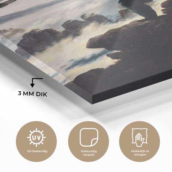 Peinture sur verre - Le marcheur au dessus des brumes - Caspar David Friedrich - Explorer - 20x30 cm - Peintures Plexiglas