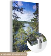 Le paysage forestier et un lac dans le parc national de Tiveden en Suède Plexiglas 60x90 cm - Tirage photo sur Glas (décoration murale en plexiglas)