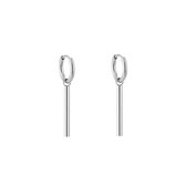 Boucles Boucles d'oreilles Barres - Argent - Acier Inoxydable