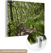 MuchoWow® Glasschilderij 40x30 cm - Schilderij acrylglas - Doorbrekende zon in de bossen van het Engelse Nationaal park Exmoor - Foto op glas - Schilderijen