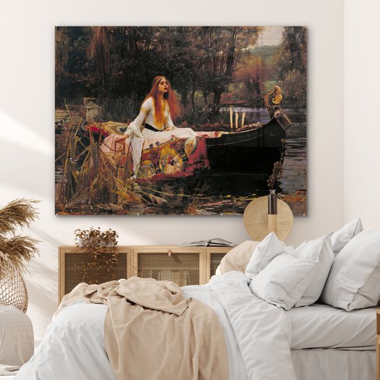 Peinture sur verre - La dame de shalott - peinture de John William Waterhouse - 160x120 cm - Peintures sur Verre Peintures - Photo sur Glas