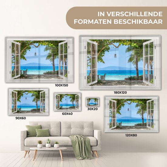 Peintures en plexiglas - Transparent - Arbre - Mer - 30x20 cm