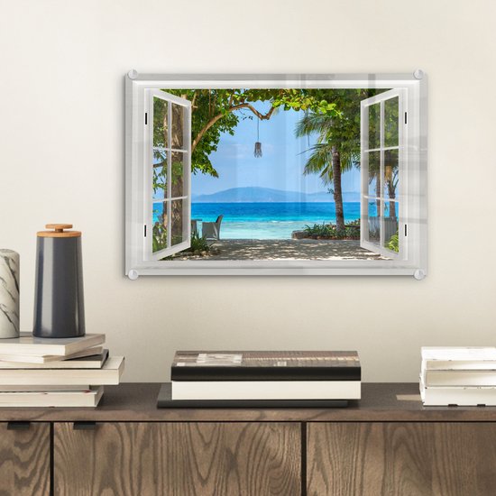 Peintures en plexiglas - Transparent - Arbre - Mer - 30x20 cm