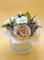 Kunstbloemen boeket-Zijden boeket-Nepbloemen-Flowerbox-Moederdag cadeau-Verjaardag cadeau, vriendin, collega