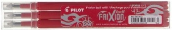 Pilot Vullingen - Frixion Ball en Frixion Click - Rood - 0.7mm -3 stuks