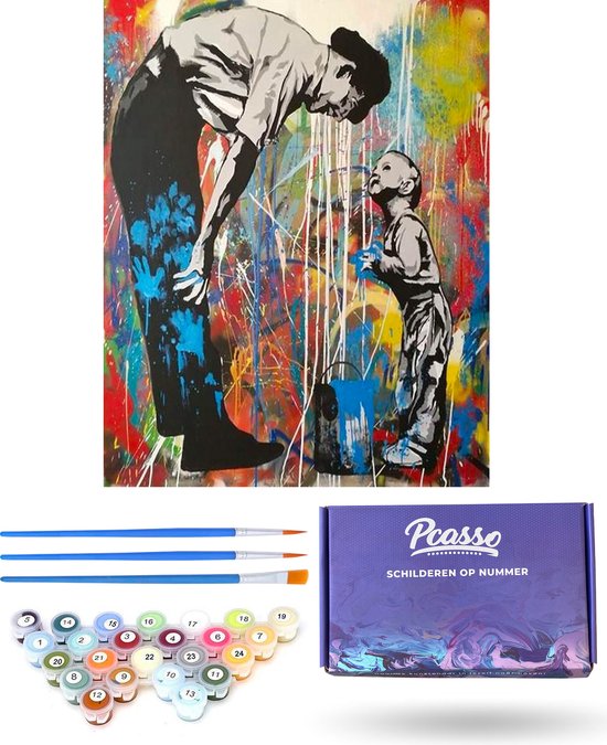 ® Banksy - 3 Penselen & Geschenkverpakking - Schilderen Nummer -... bol.com