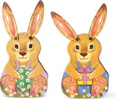 Boîtes de conservation lapin de Pâques Blauw et lilas | Deux Tambours pour Pasen | Tambours de lapin de Pâques | Boîtes de Pasen | Boîte cadeau pour Pasen