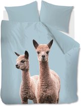 Unieke katoen dekbedovertrek Alpaca's - lits-jumeaux (240x200/220) - fijn geweven en hoogwaardig - prachtige uitstraling