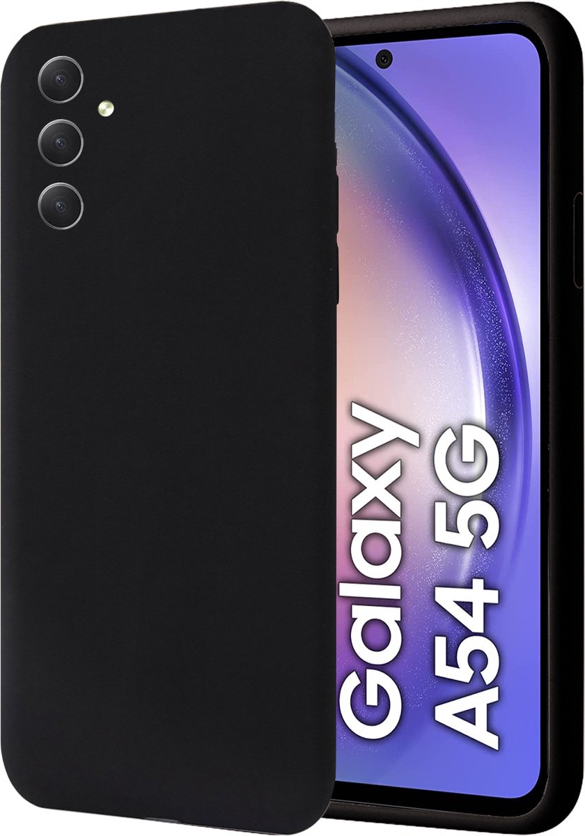 Hoesje geschikt voor Samsung Galaxy A54 - Back Cover Case SoftTouch Zwart