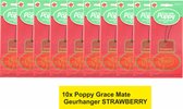 Poppy Grace Mate Geurhanger "STRAWBERRY" Voordeel verpakking 10 STUKS.