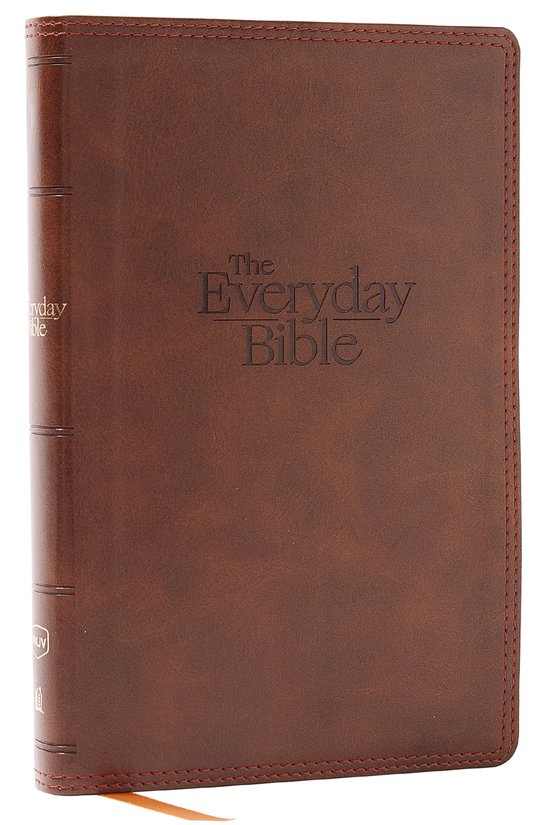 NKJV, The Everyday Bible, Brown Leathersoft, Red Letter, Com ... - cover